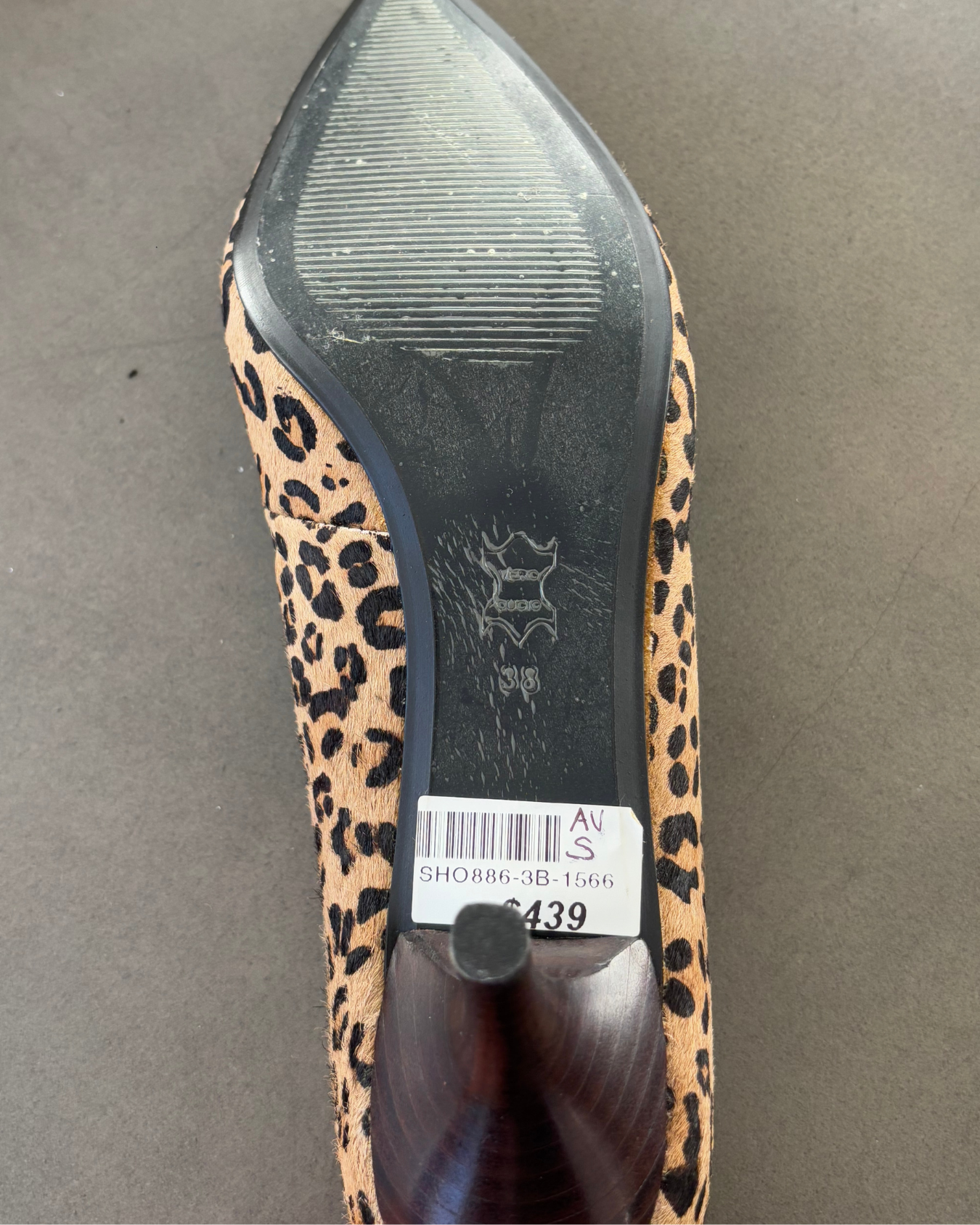 Vintage Hide Leopard Print Kitten heels
