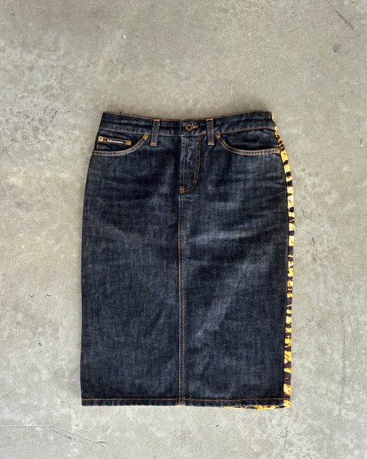 Dolce & Gabbana Zebra / Denim Skirt