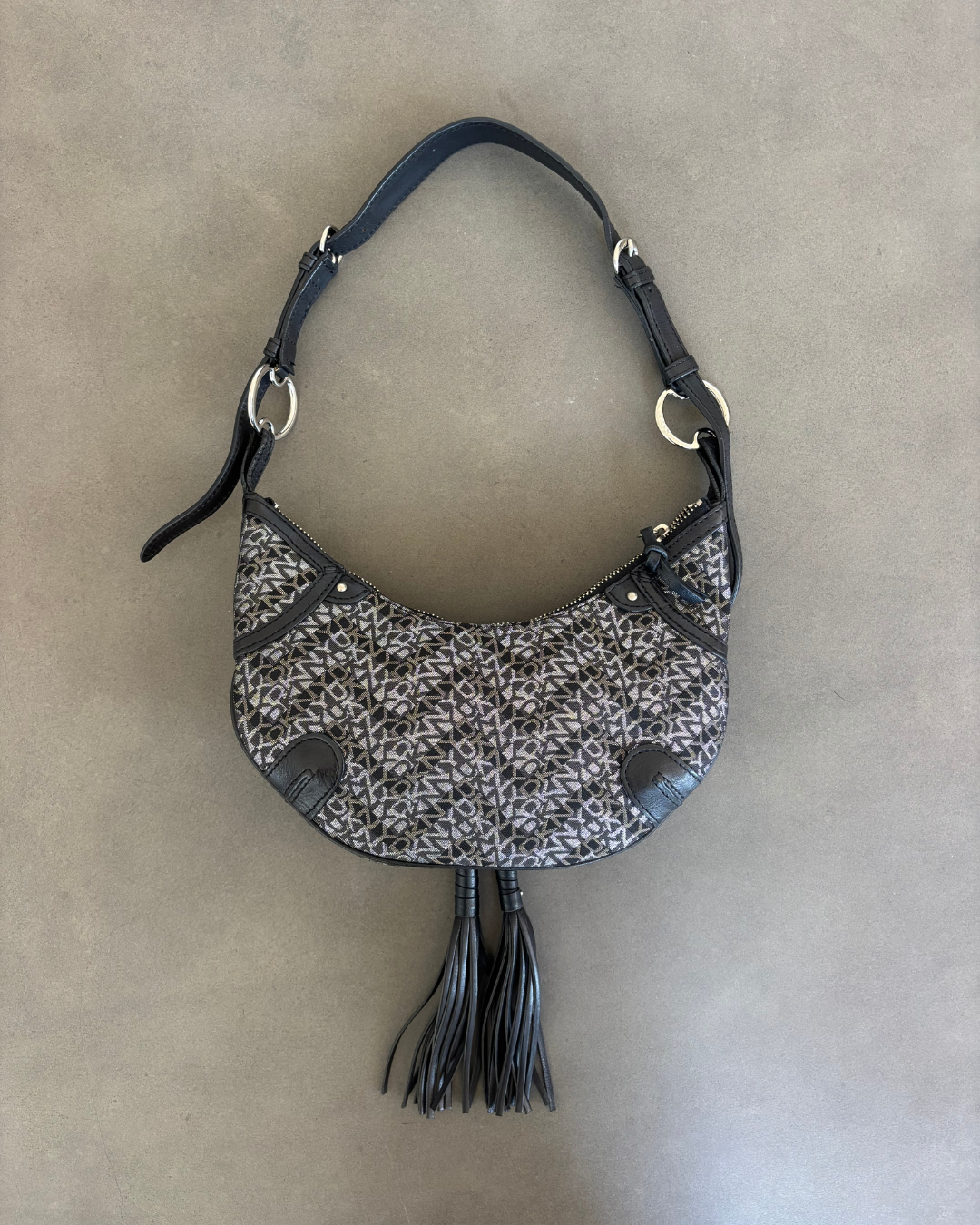 DKNY Monogram Tassel Bag