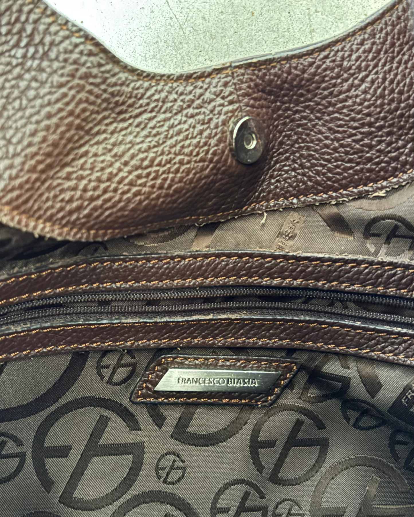 Francesco Biasia Brown Hobo Bag