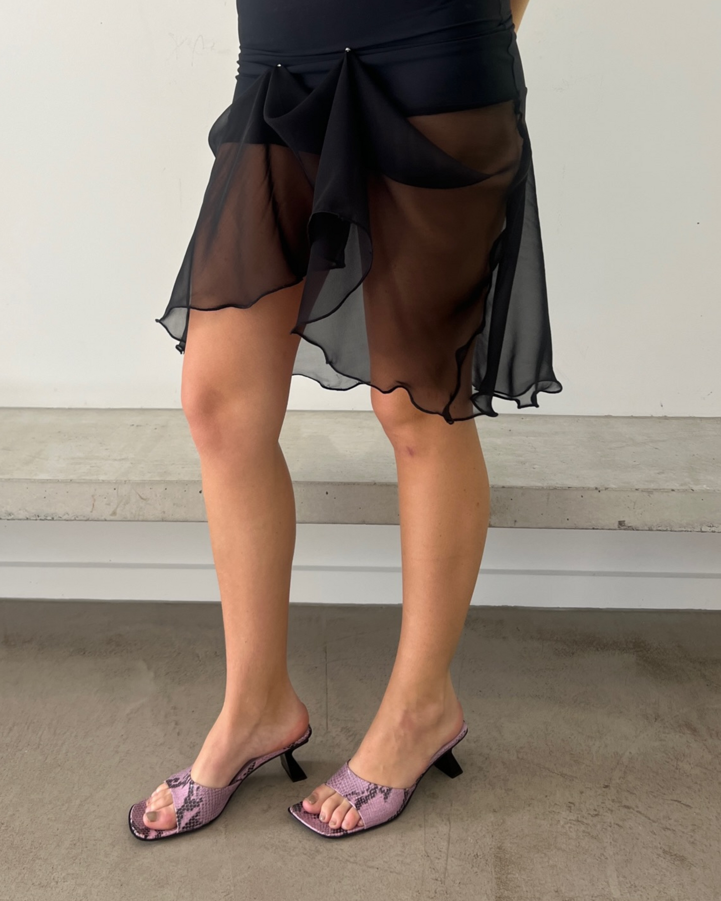 Vintage Python Print Purple Mules