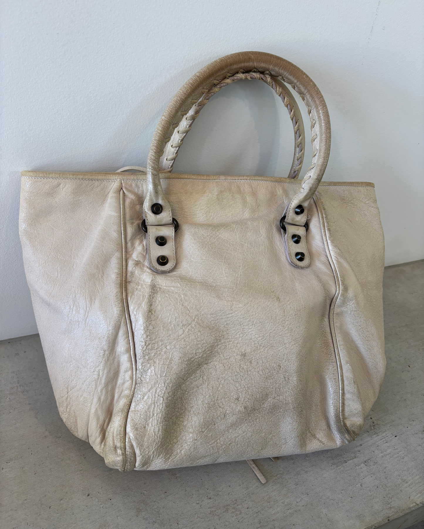 Balenciaga Cream Sunday Tote Bag