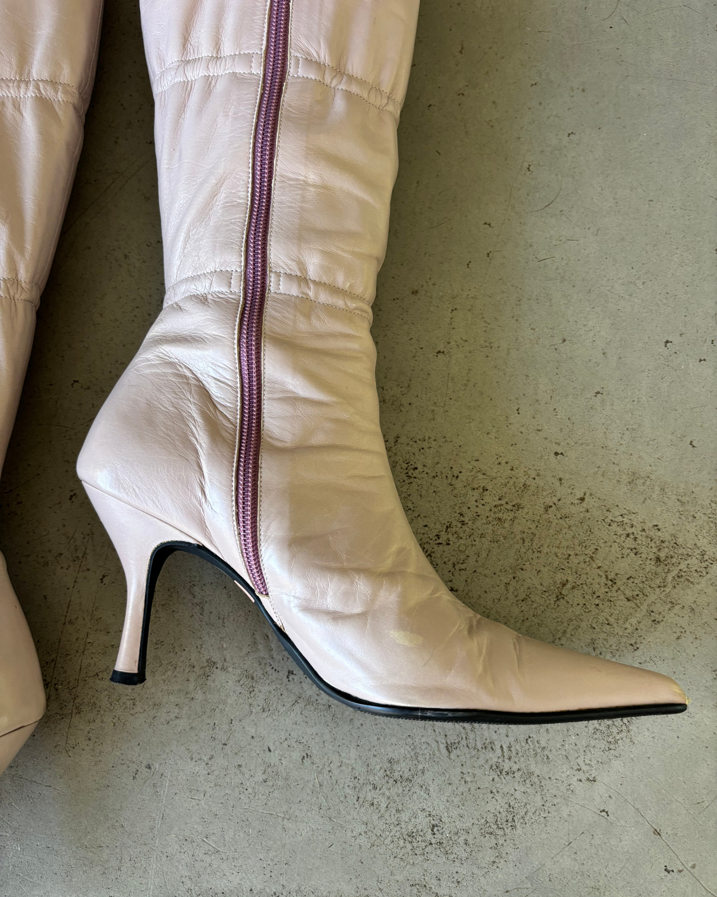 Morgan De Toi Baby Pink Bow Boots
