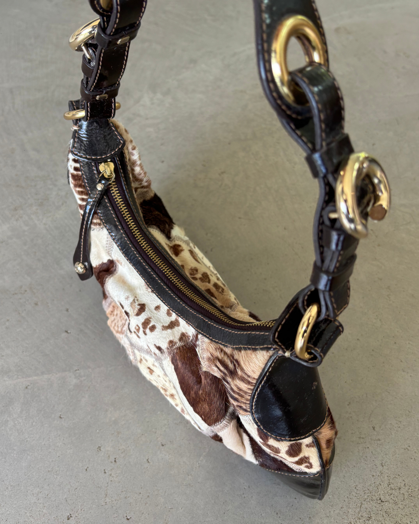 Francesco Biasia Patchwork Hide Bag