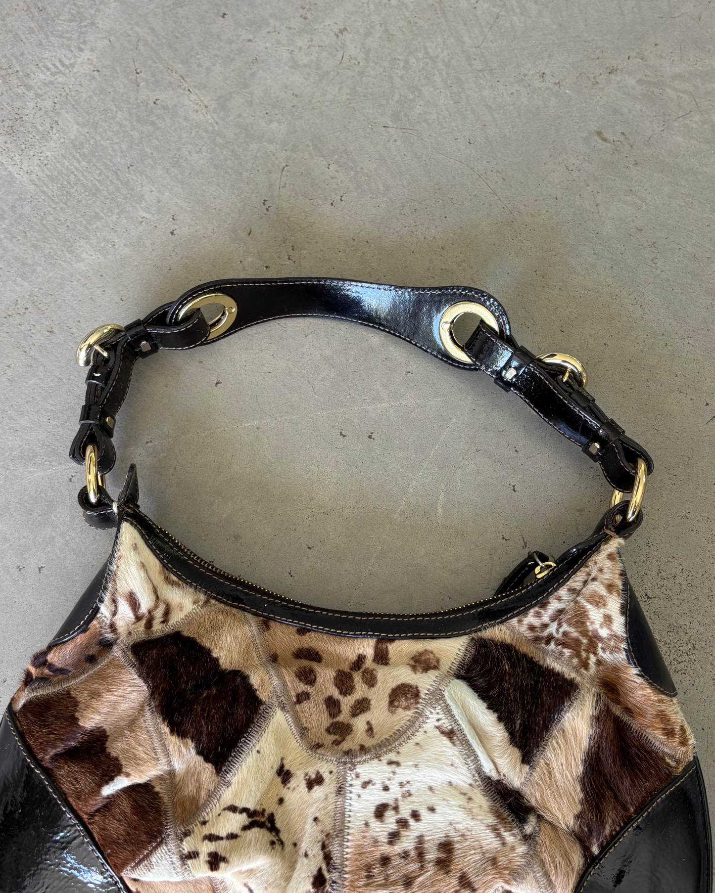 Francesco Biasia Patchwork Hide Bag