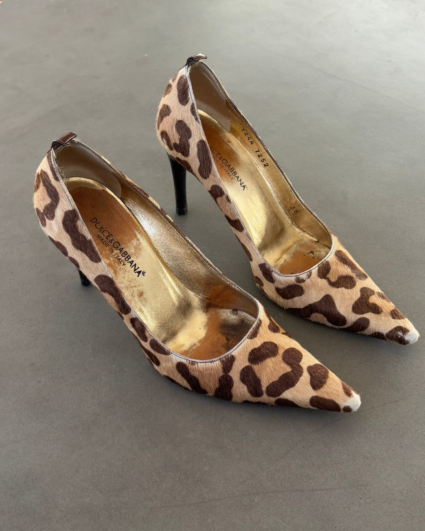 Dolce & Gabbana Leopard Print Hide Heels