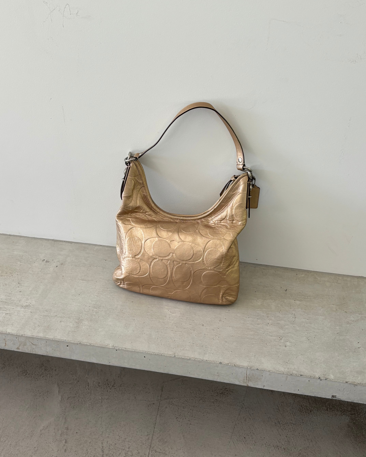 Gold Coach Monogram Bag