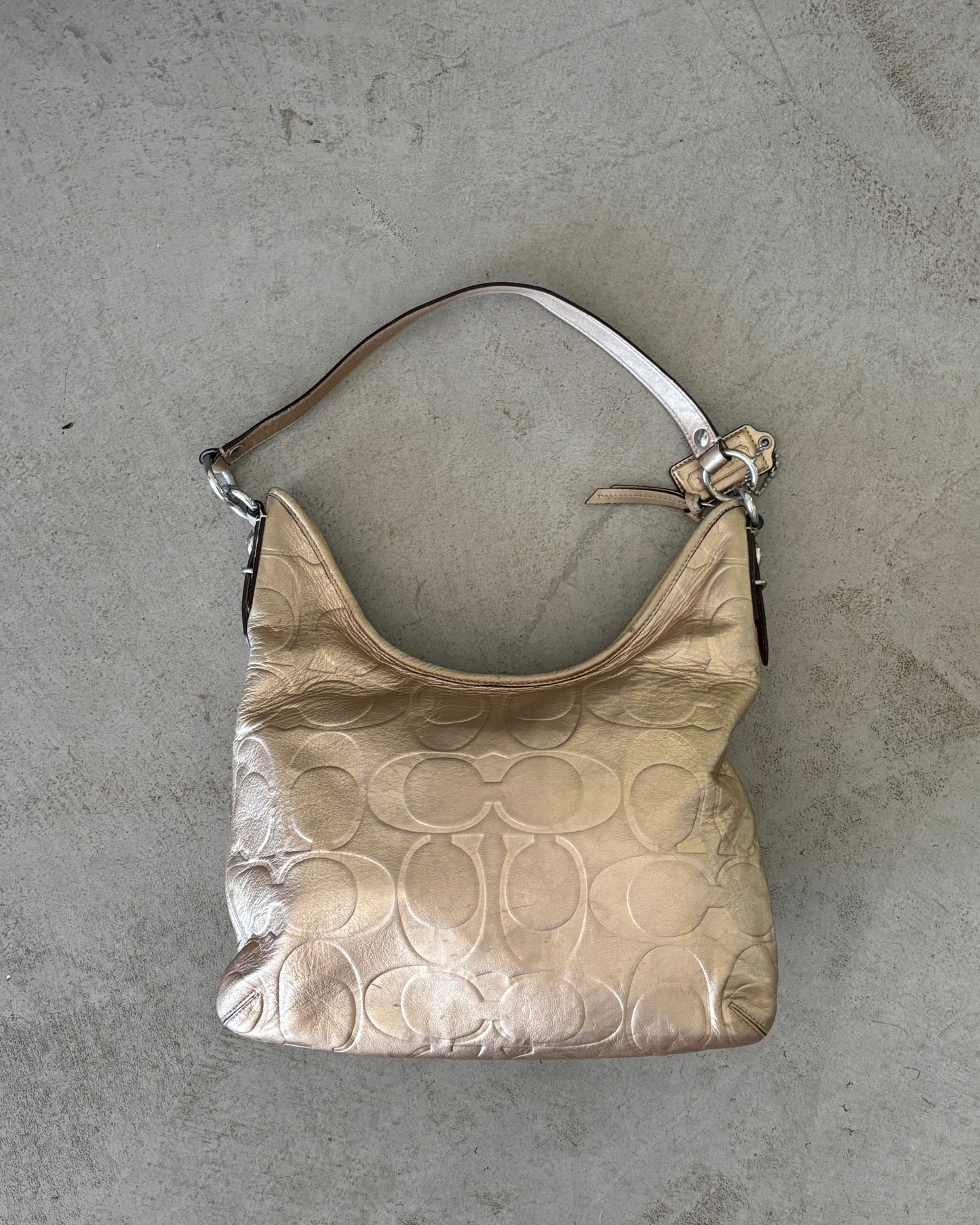 Gold Coach Monogram Bag