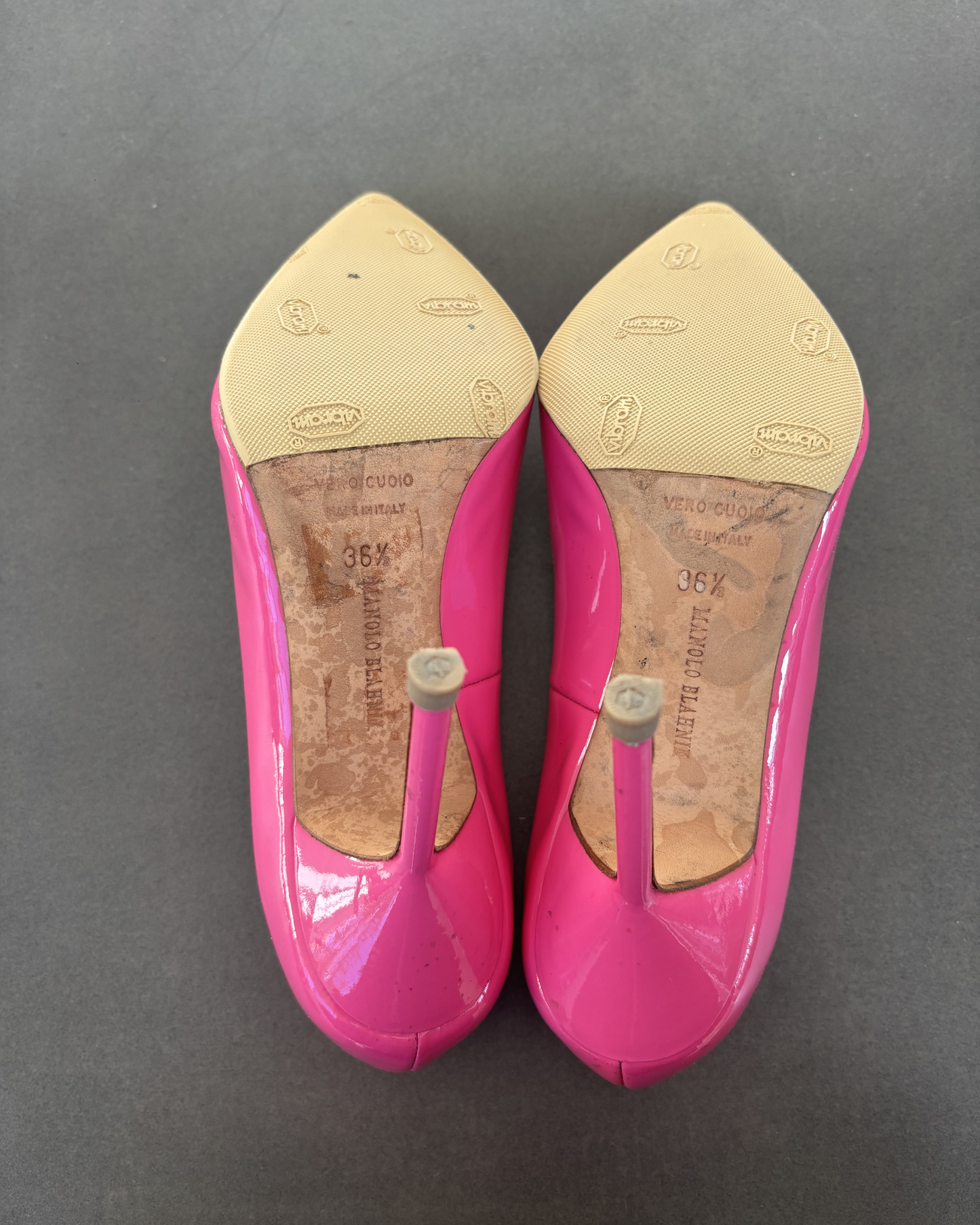Manolo Blahnik Neon Pink Heels
