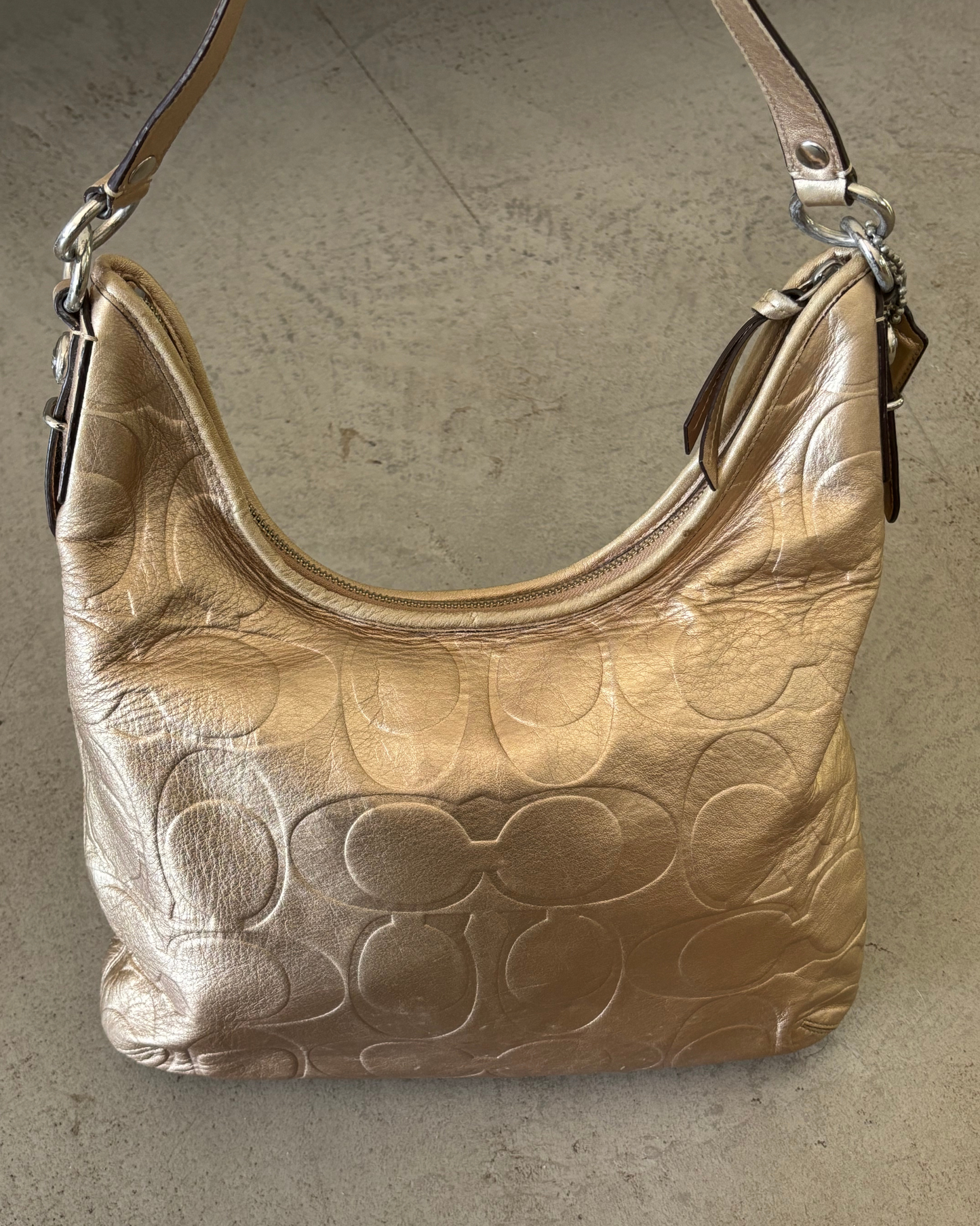 Gold Coach Monogram Bag
