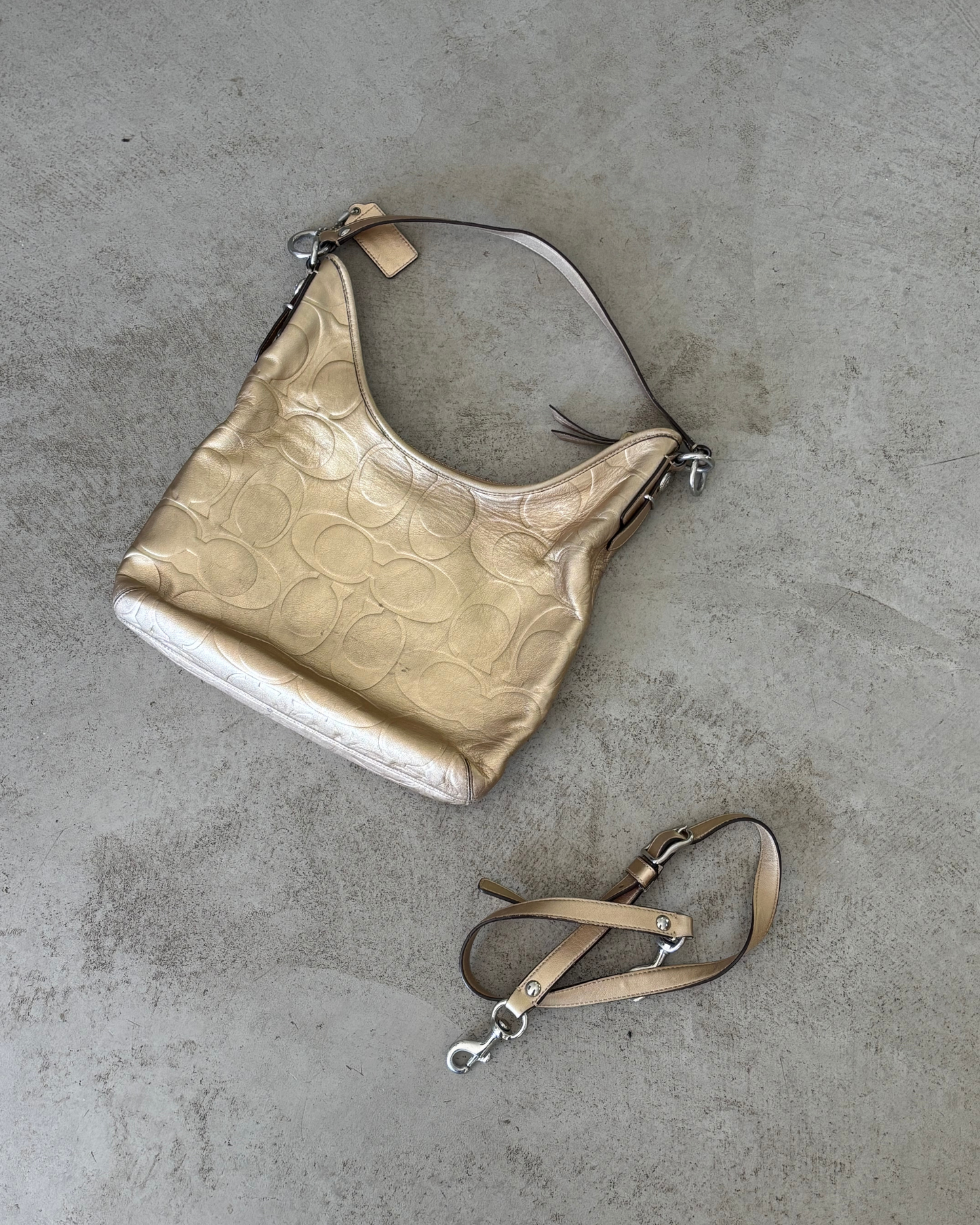 Gold Coach Monogram Bag
