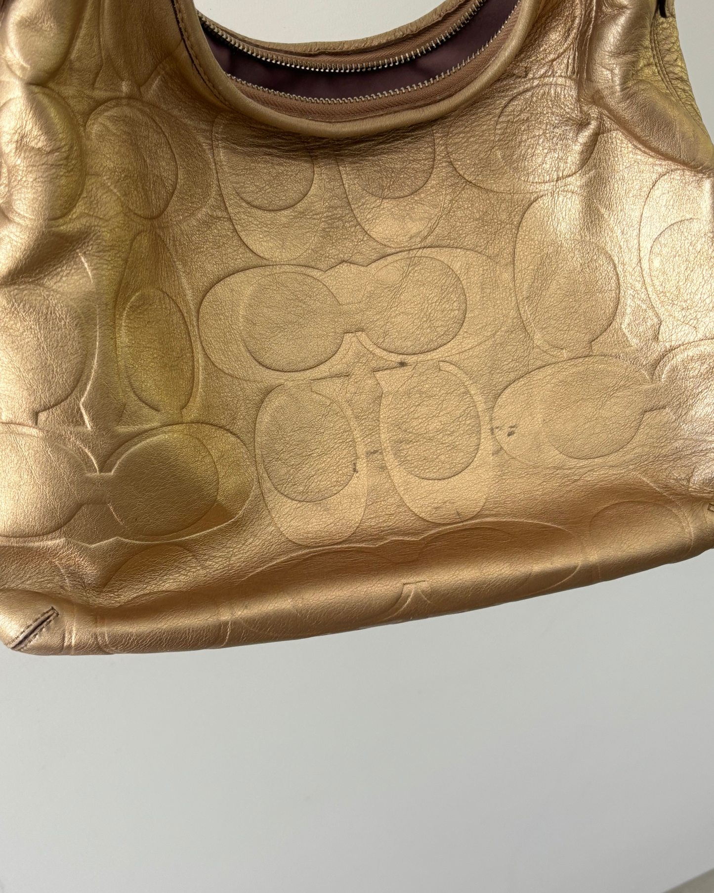 Gold Coach Monogram Bag