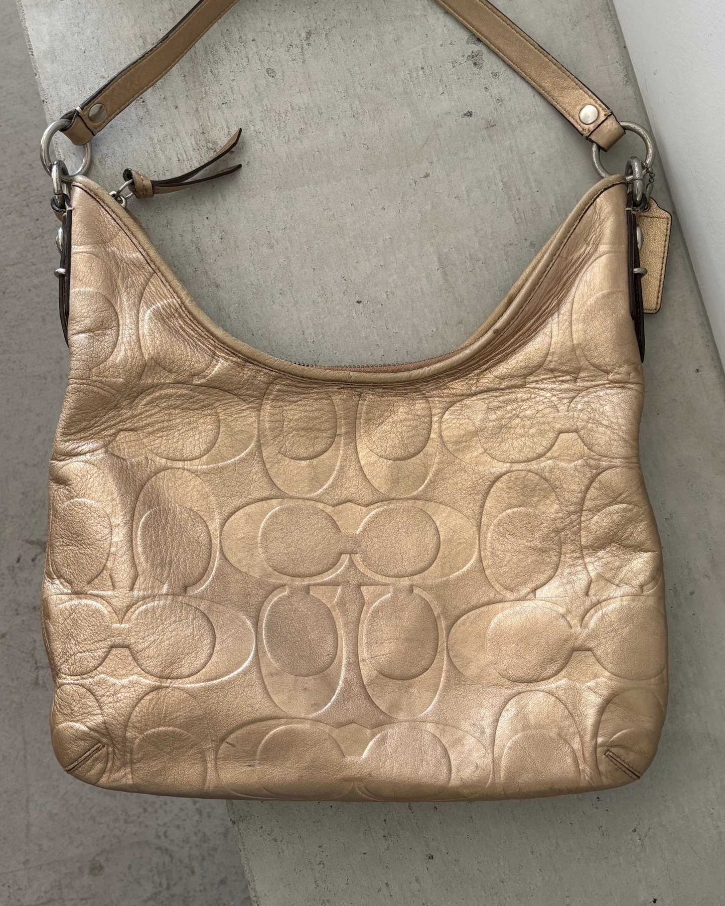 Gold Coach Monogram Bag