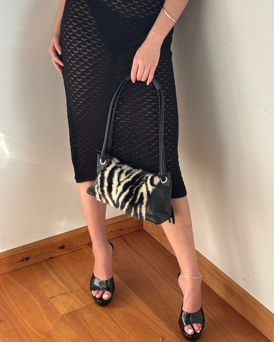Vintage Zebra Handbag