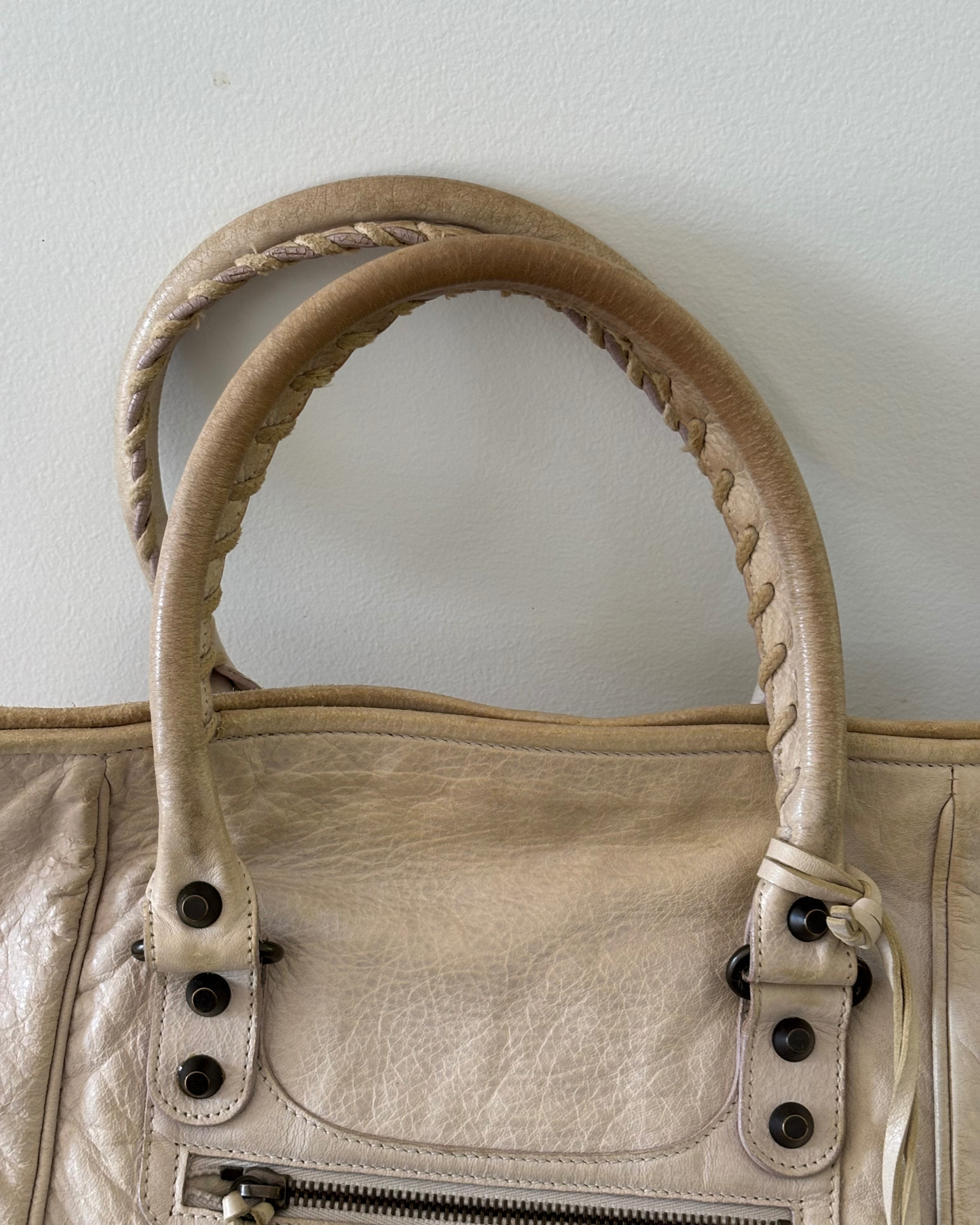 Balenciaga Cream Sunday Tote Bag
