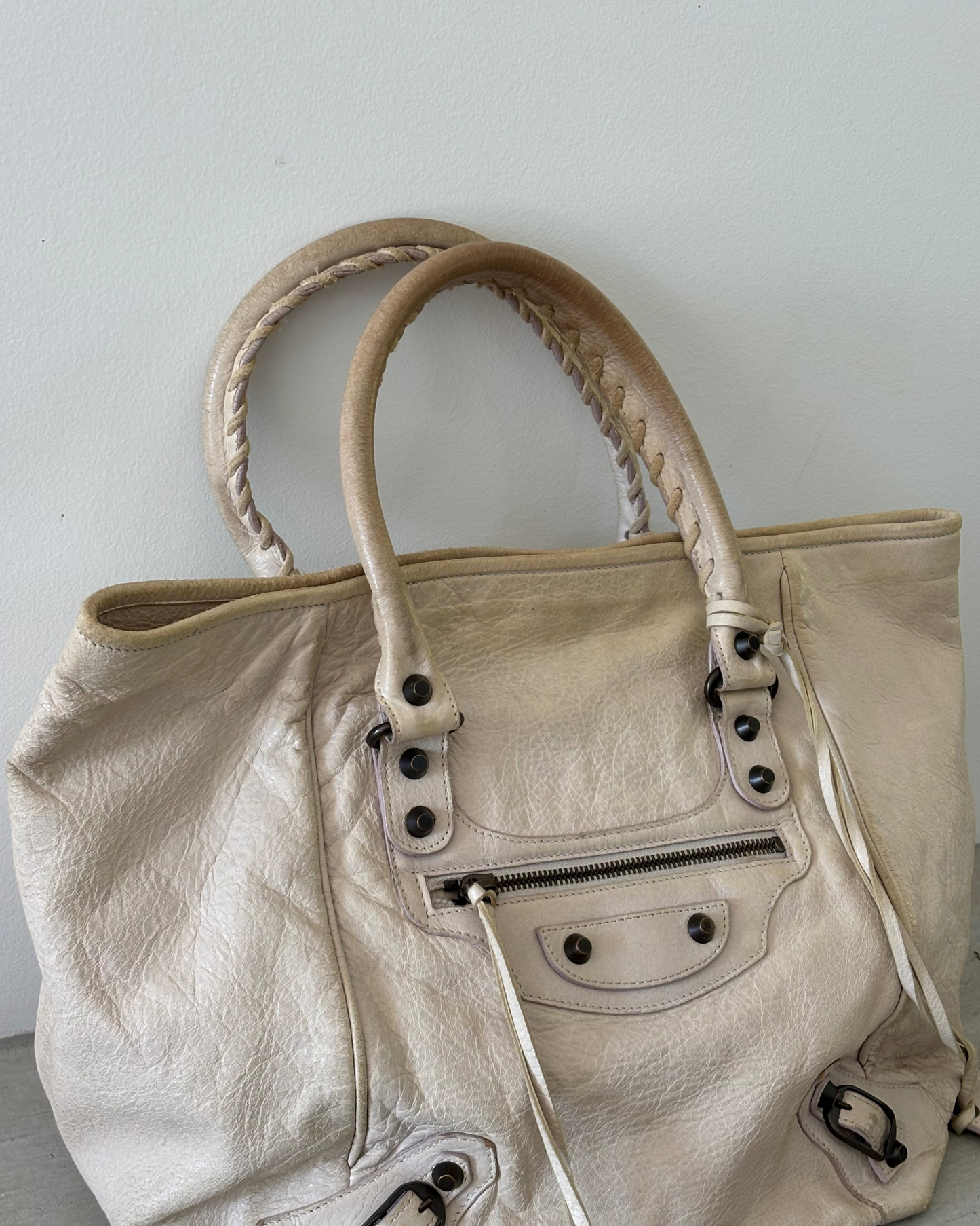 Balenciaga Cream Sunday Tote Bag
