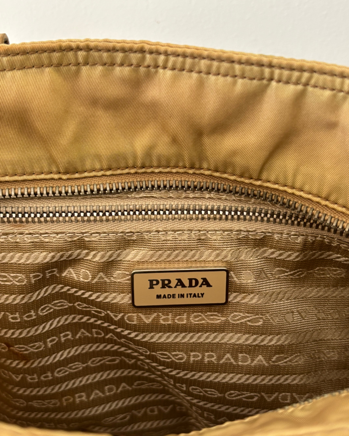 Prada Tan Nylon Tote Bag