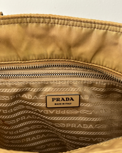 Prada Tan Nylon Tote Bag