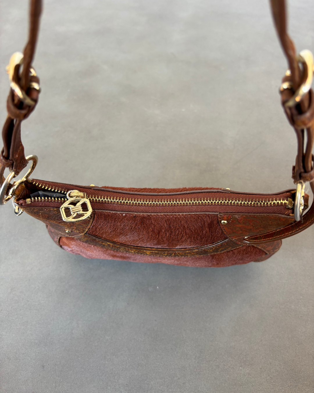 DKNY Brown Hide Mini Bag