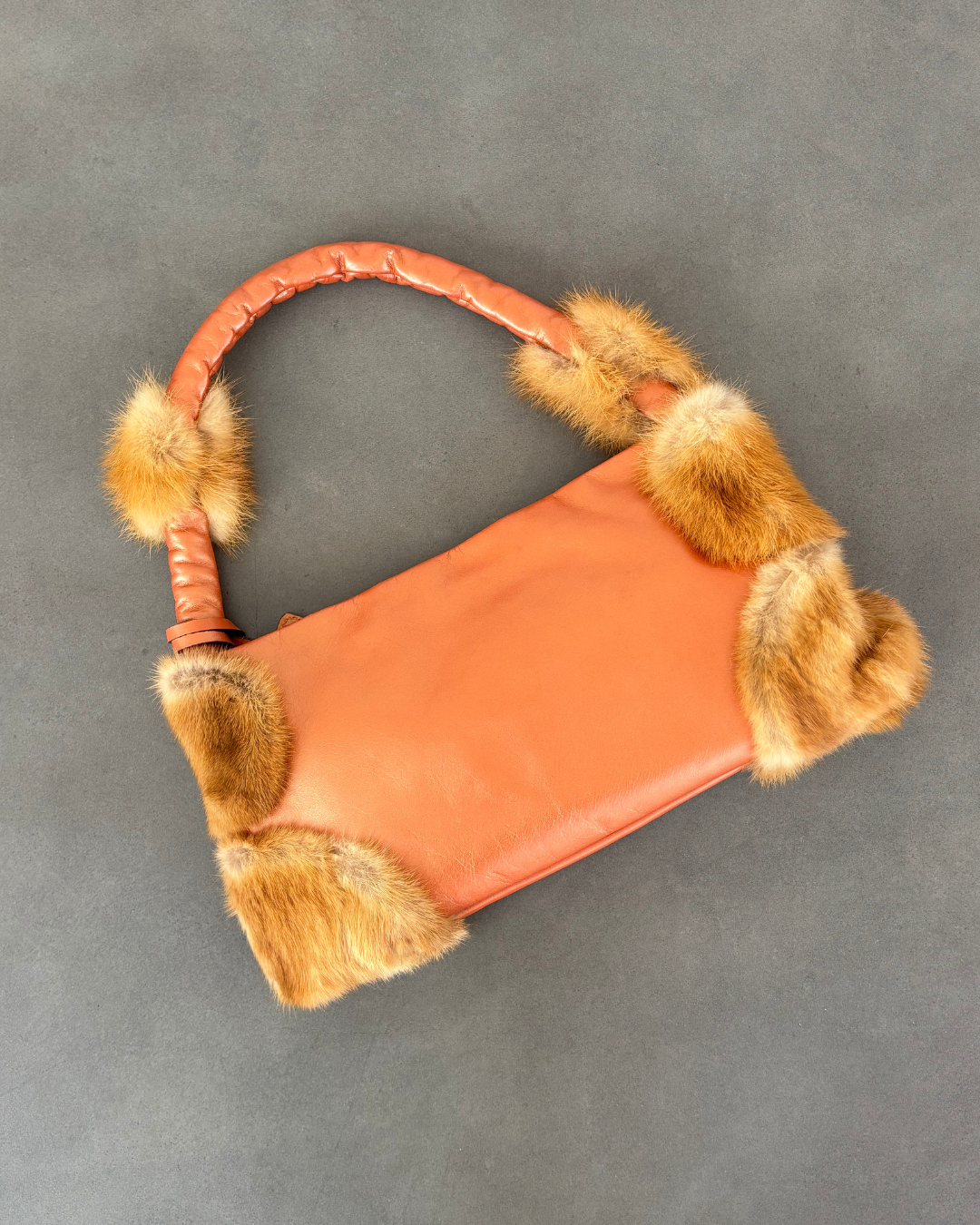 Pelle Borsa Orange Fur Bag