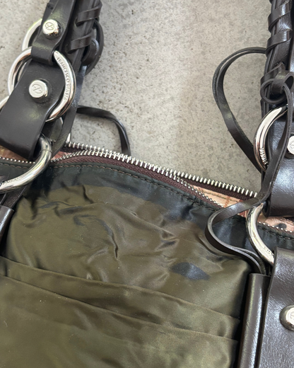 Francesco Biasia Olive Lace Up Bag