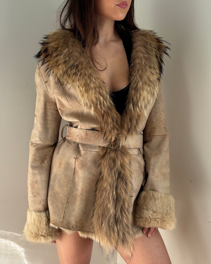 Rabbit Fur Vintage Coat