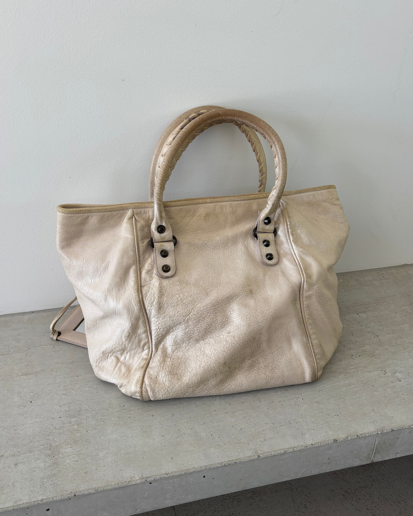 Balenciaga Cream Sunday Tote Bag