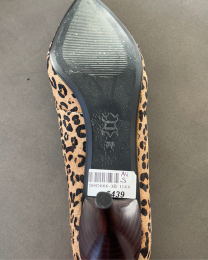 Vintage Hide Leopard Print Kitten heels