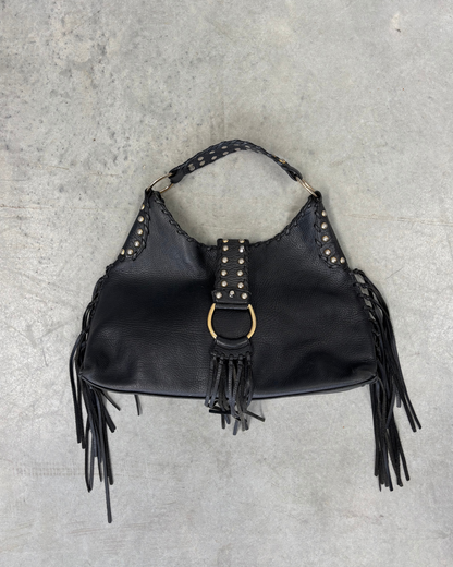 Vintage Fringe Black Bag