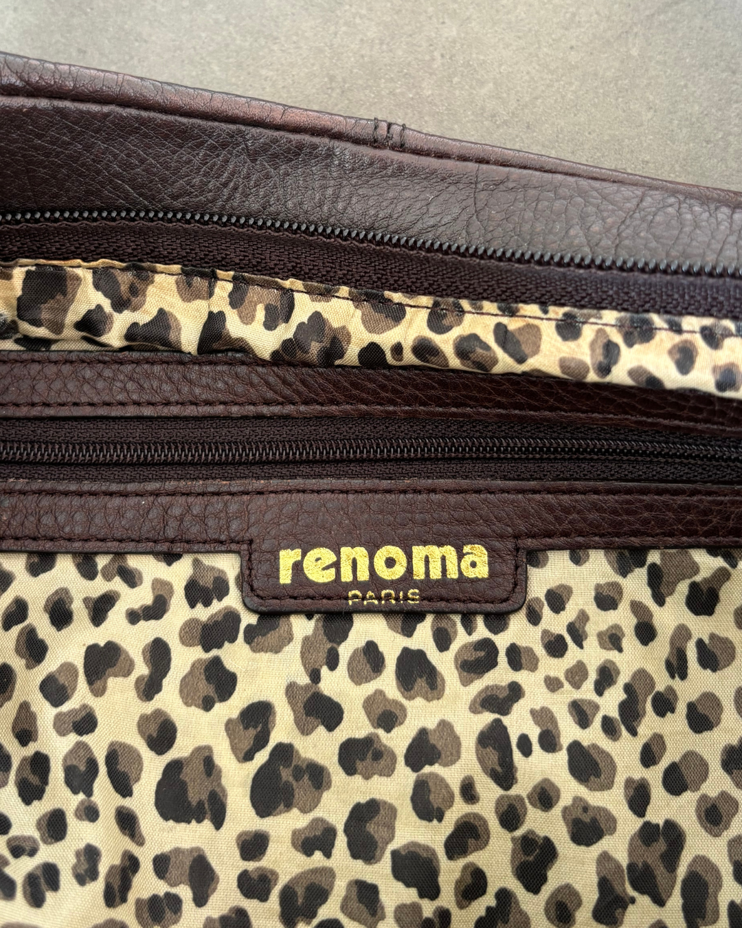 Brown Leather Horn Bag