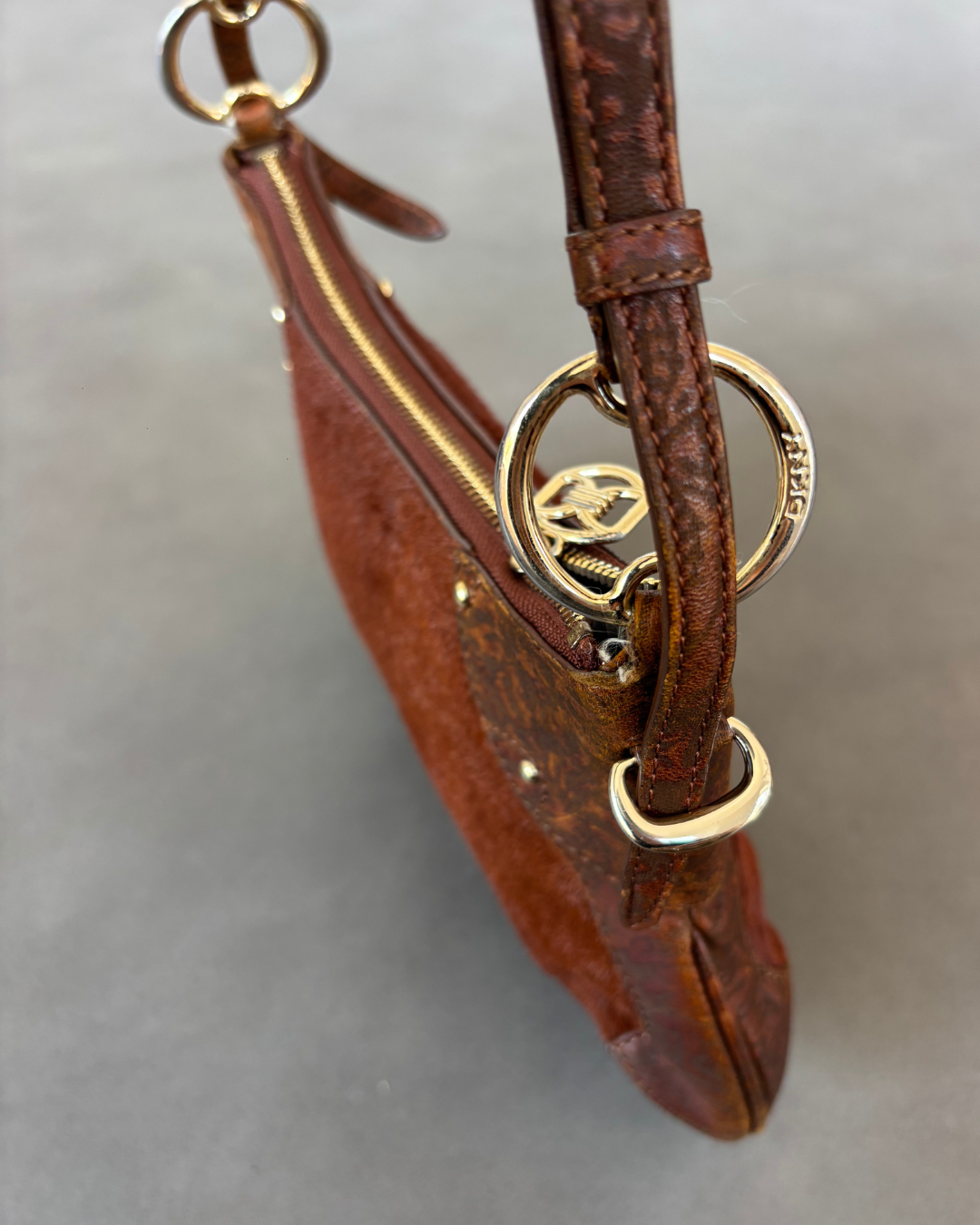 DKNY Brown Hide Mini Bag