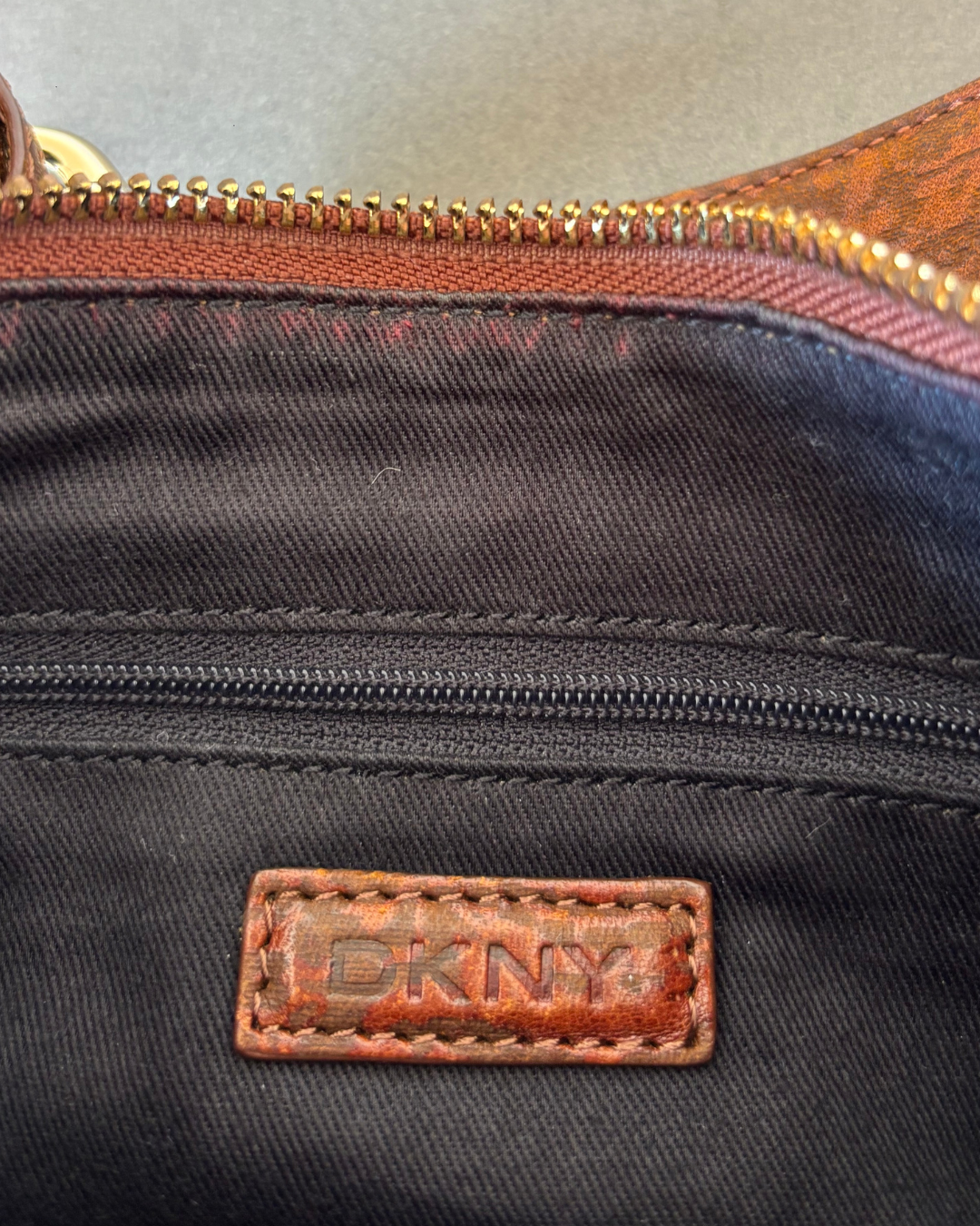 DKNY Brown Hide Mini Bag