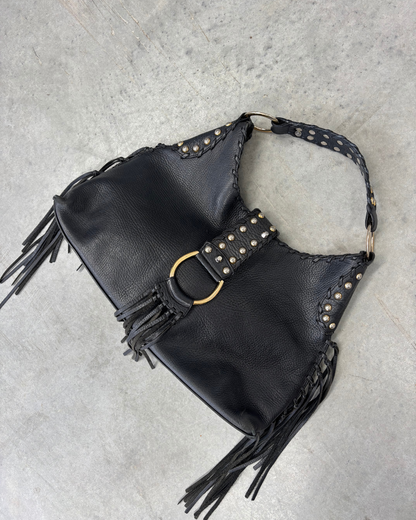 Vintage Fringe Black Bag