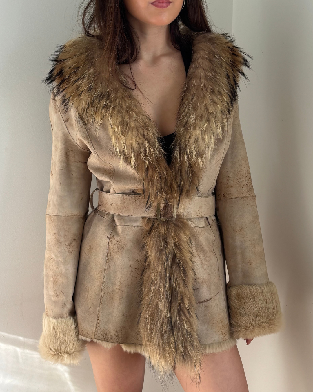 Rabbit Fur Vintage Coat