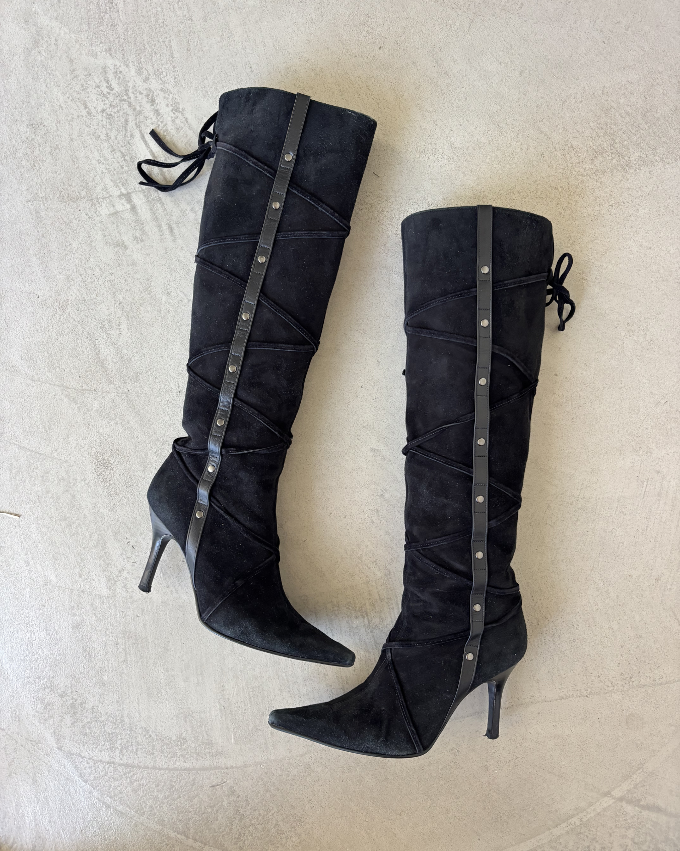 Black Suede Leather Boots