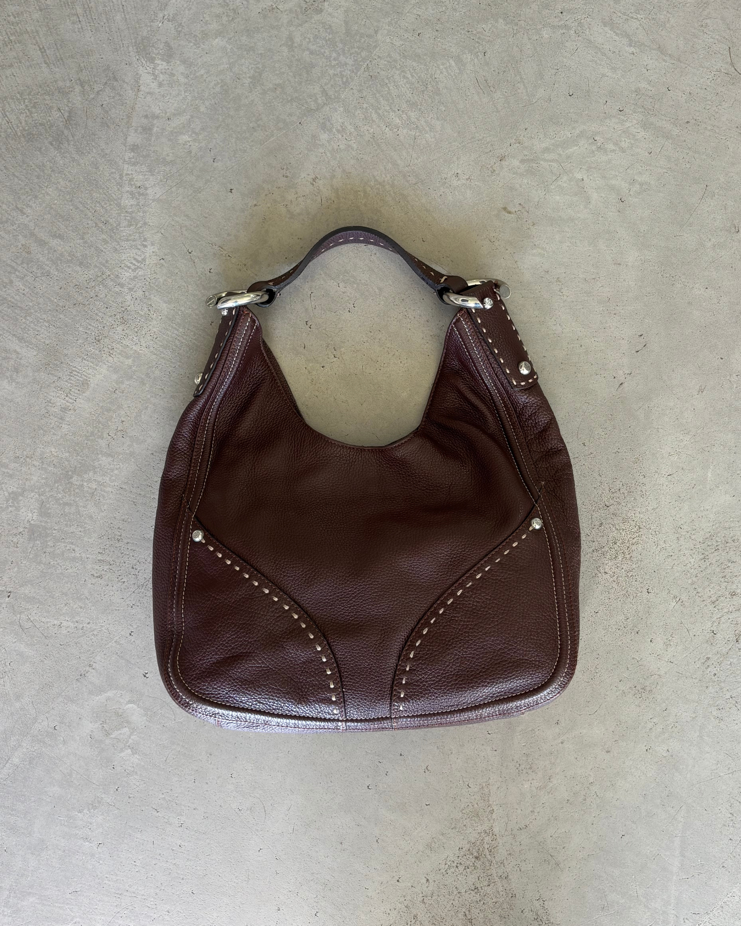 Francesco Biasia Brown Hobo Bag