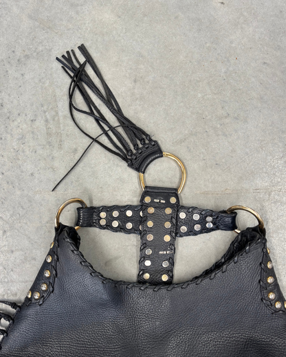 Vintage Fringe Black Bag