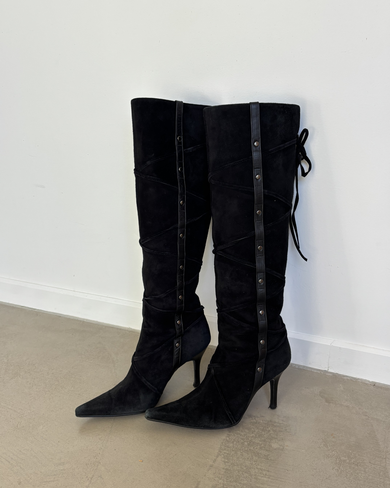 Black Suede Leather Boots