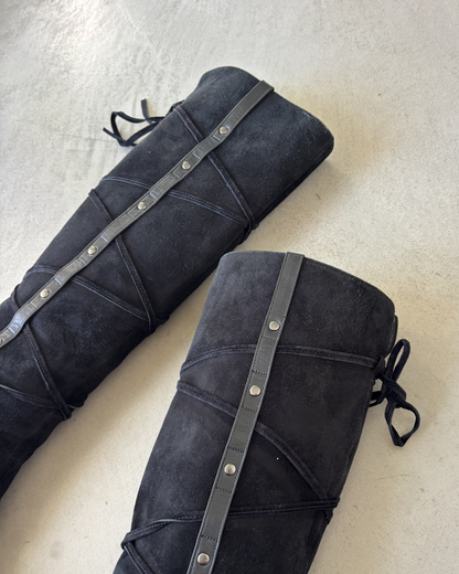 Black Suede Leather Boots