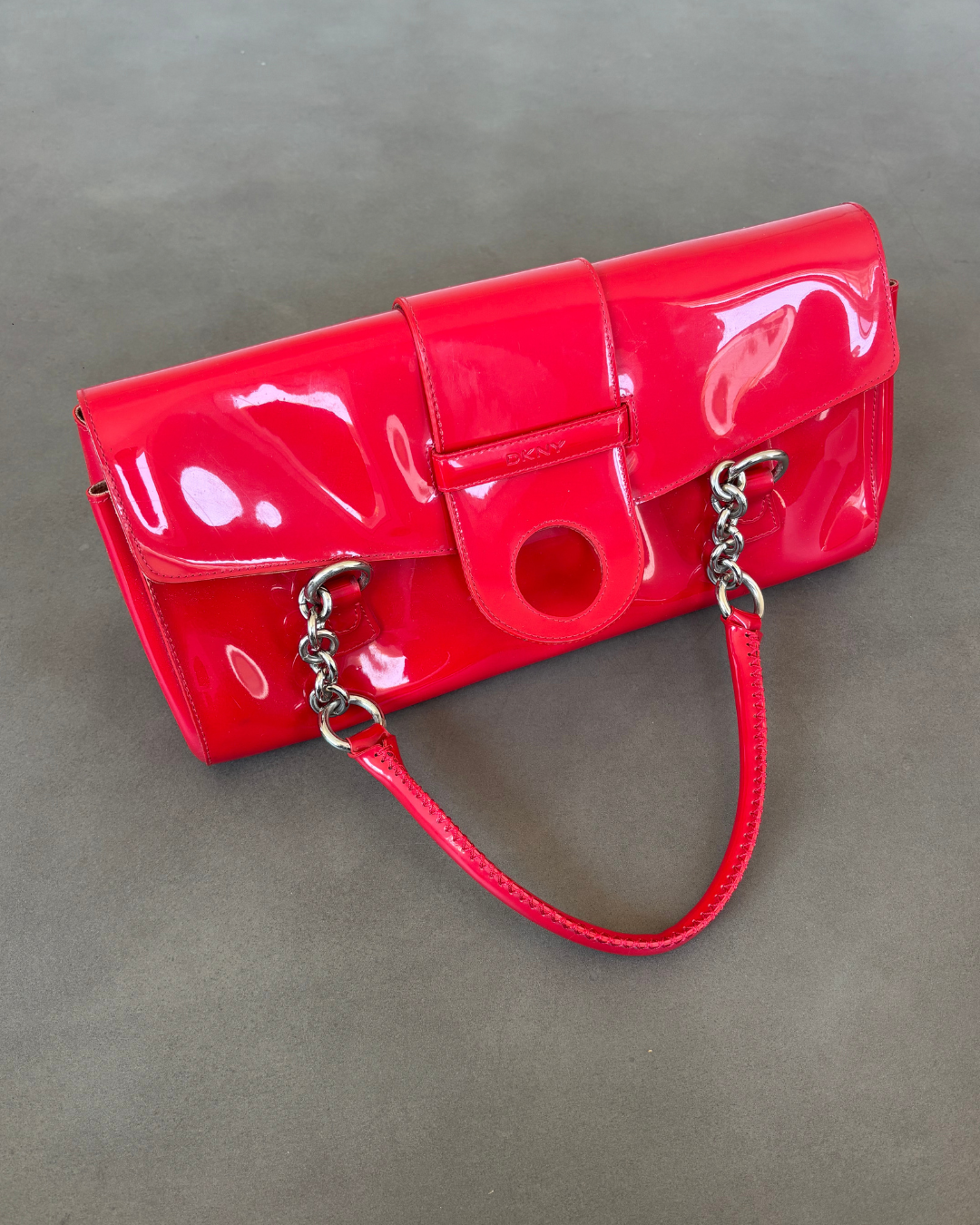 DKNY Red Patent Bag