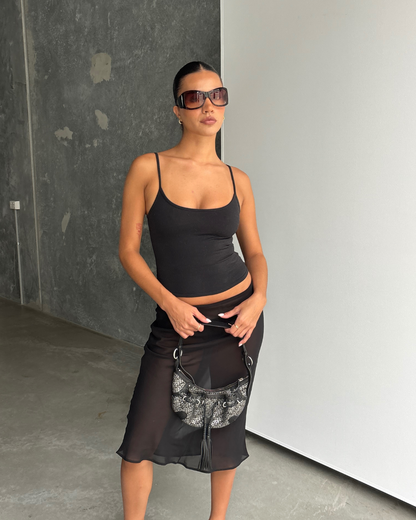 DKNY Monogram Tassel Bag