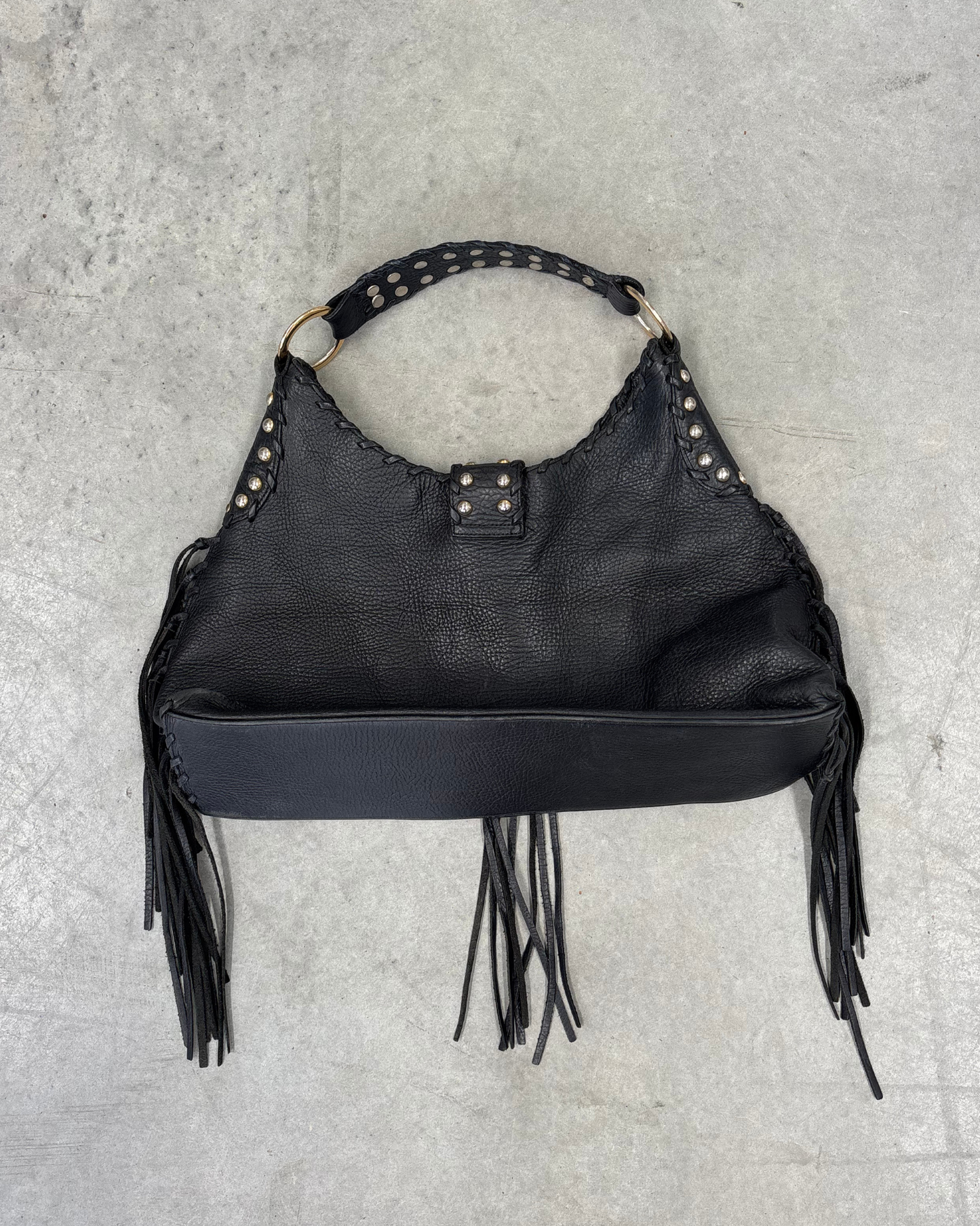 Vintage Fringe Black Bag