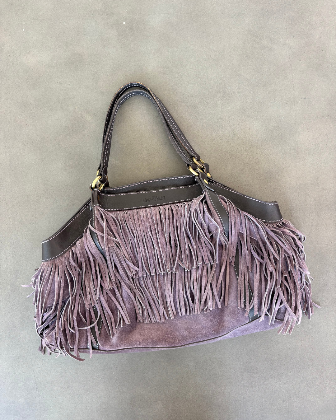 Purple Fringe Handbag
