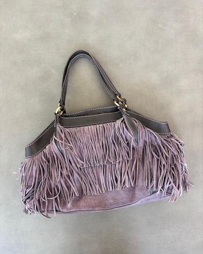 Purple Fringe Handbag