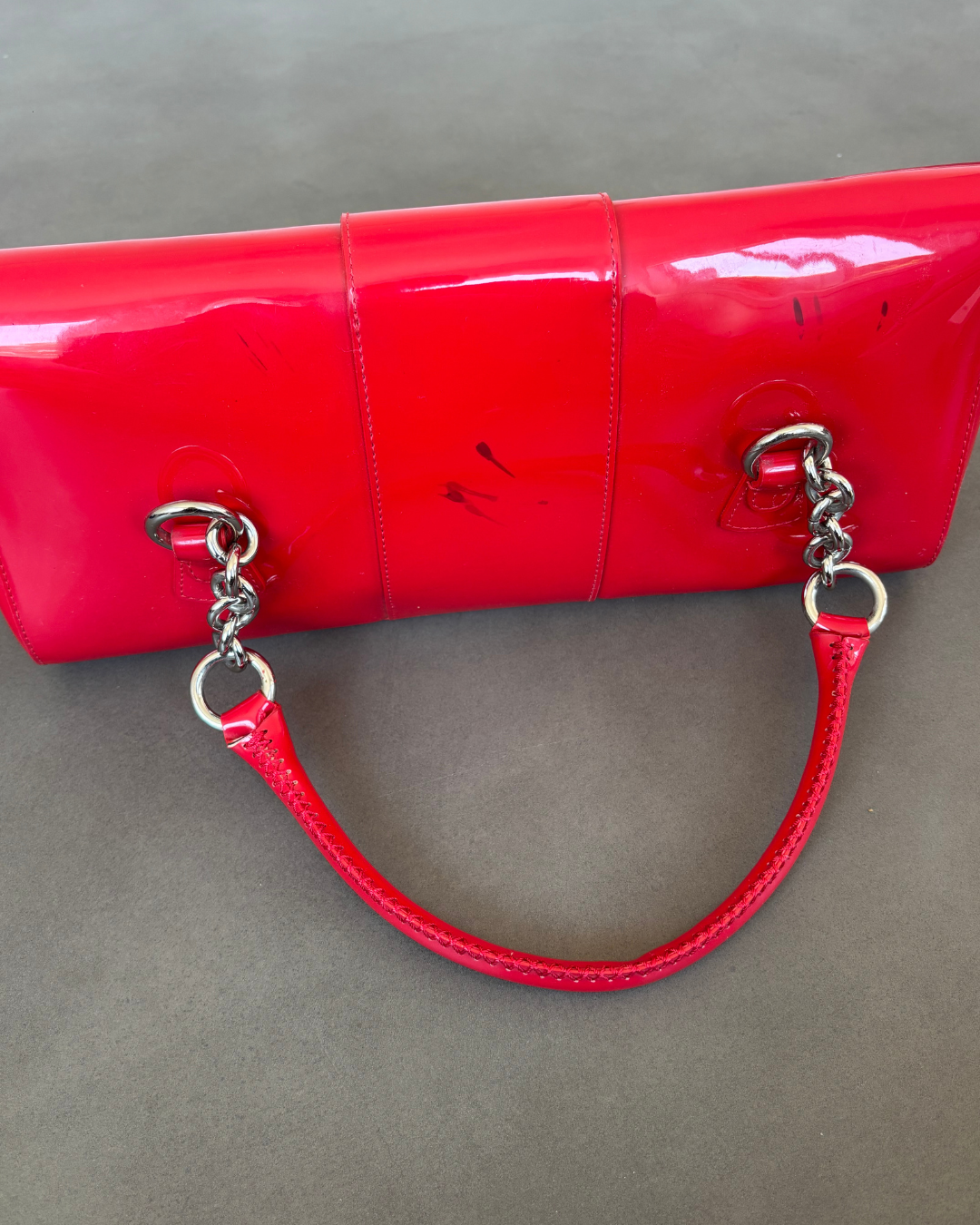 DKNY Red Patent Bag