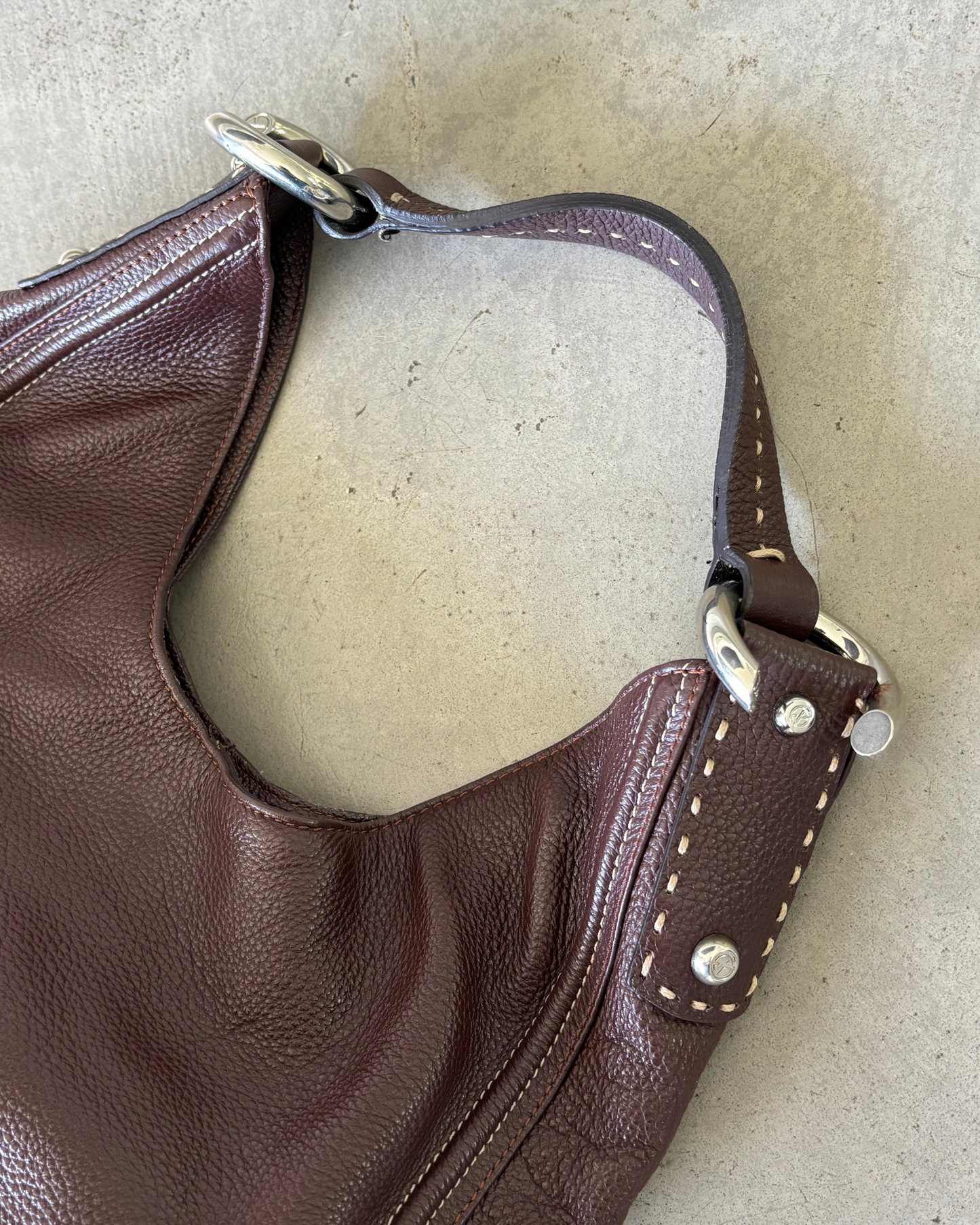 Francesco Biasia Brown Hobo Bag