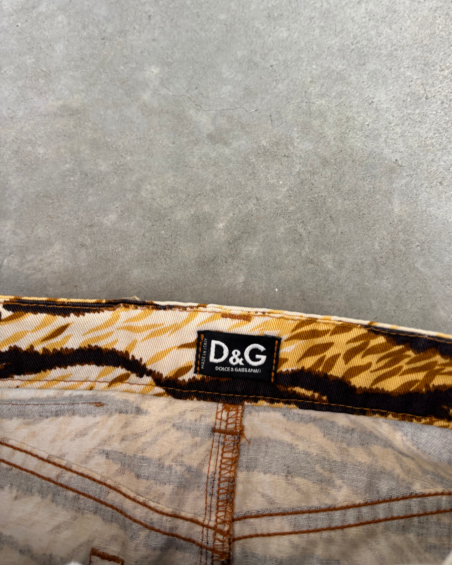 Dolce & Gabbana Zebra / Denim Skirt