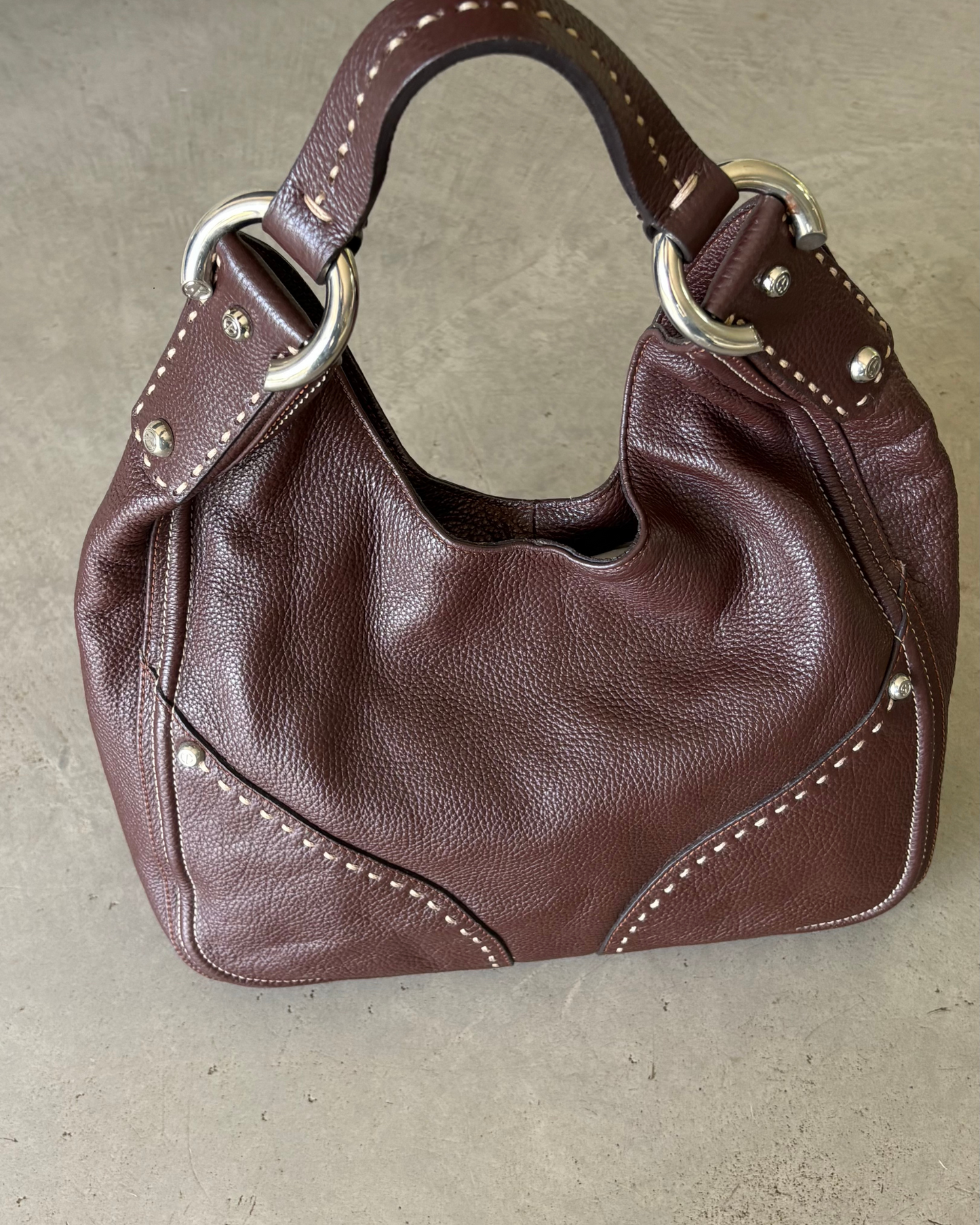 Francesco Biasia Brown Hobo Bag