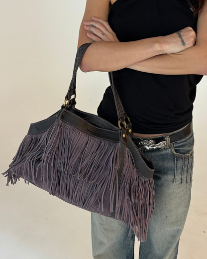 Purple Fringe Handbag