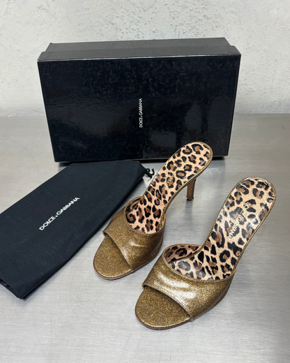 Dolce & Gabbana Gold Sparkle heels